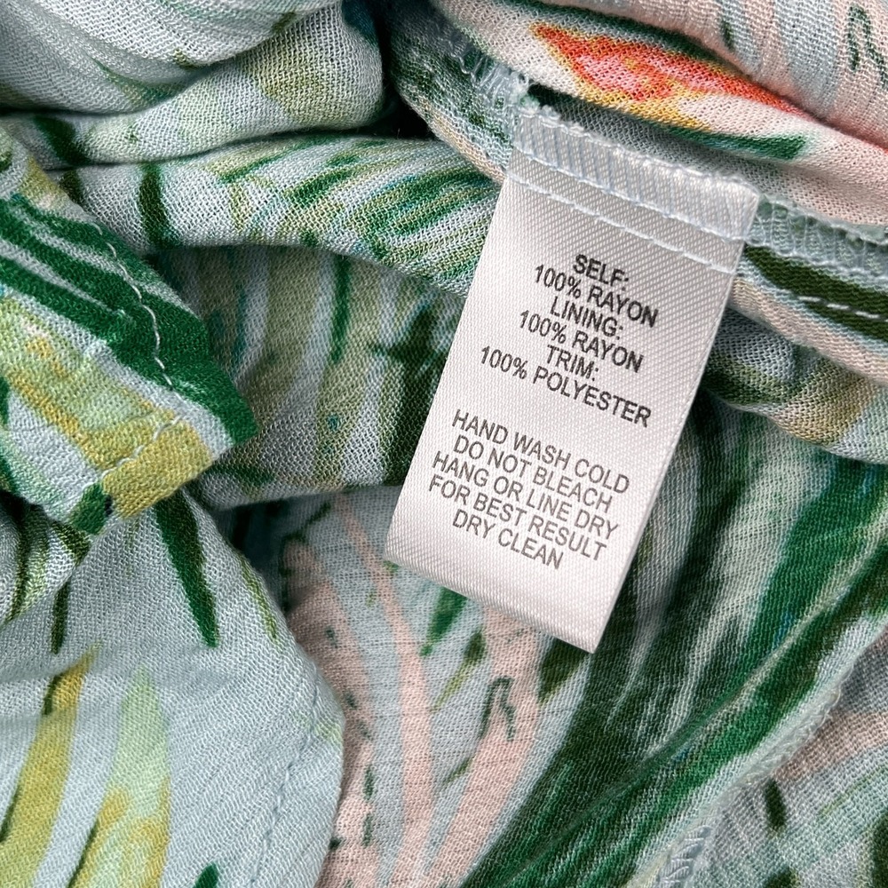 Lulus St Tropez Womens Sz Sm Tropical Floral Blue Halter Dress Asymmetrical $84 - Picture 15 of 16